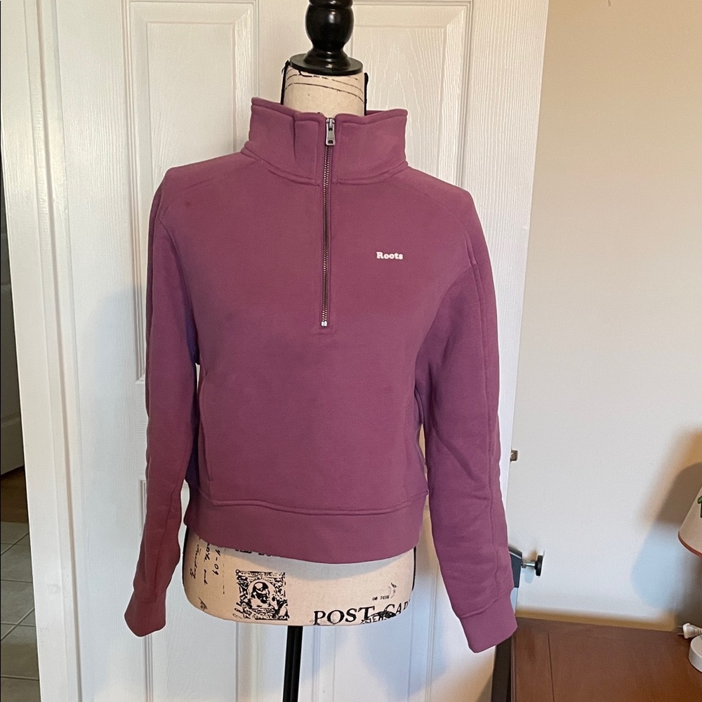 Roots Mauve Half-Zip Pullover